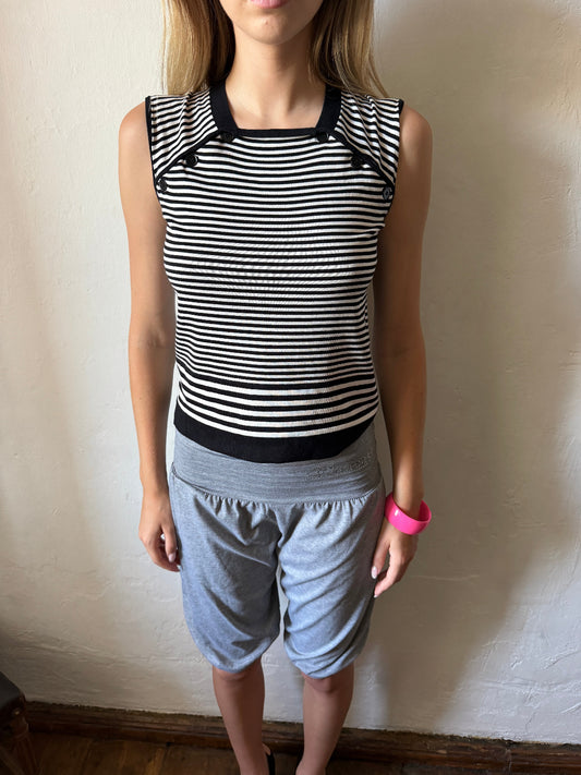 STRIPED SAILOR KNIT TOP