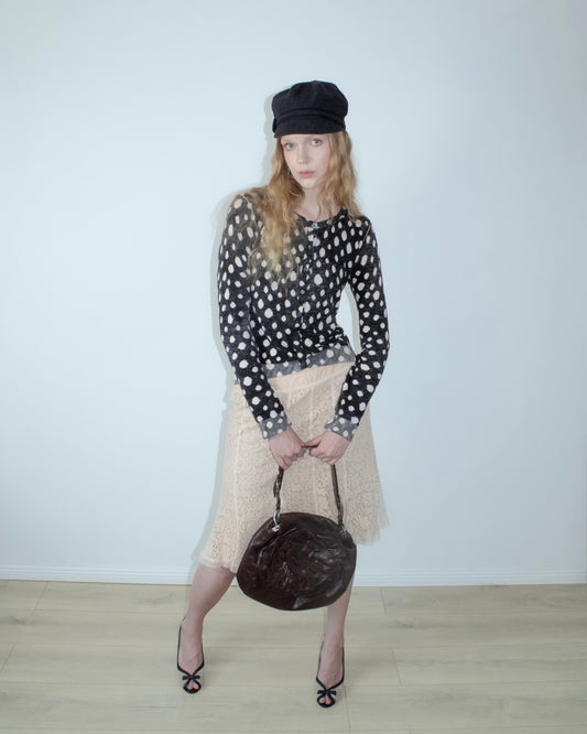 brown slouchy leather soulder bag