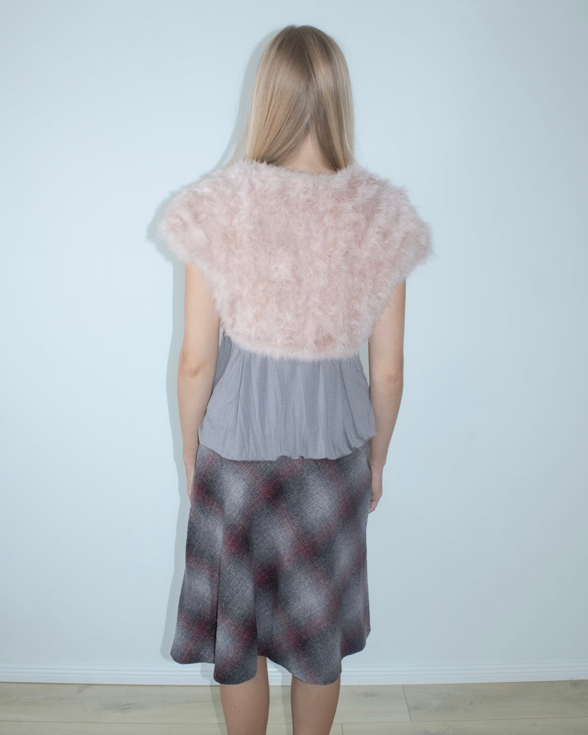 pink marabou feather bolero