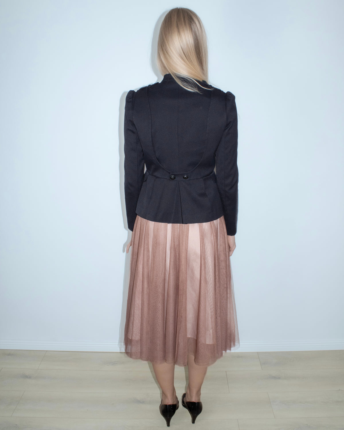dusty rose tulle misi skirt