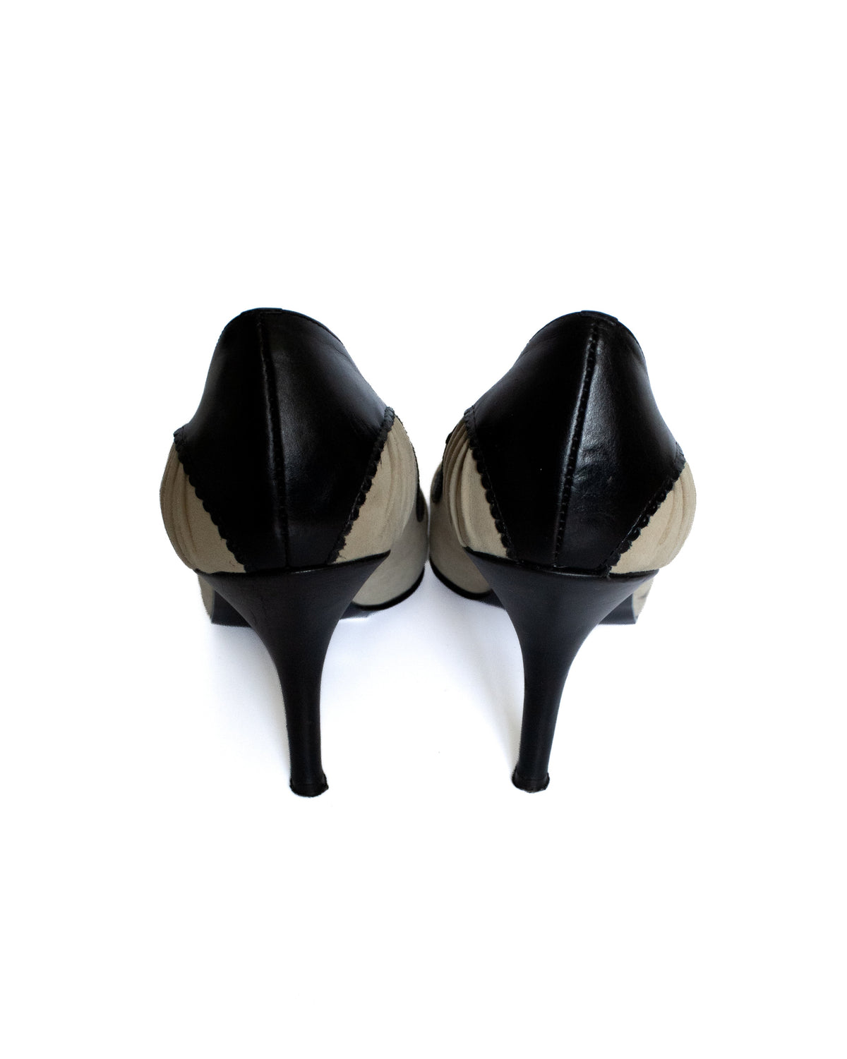 bow peep-toe heels