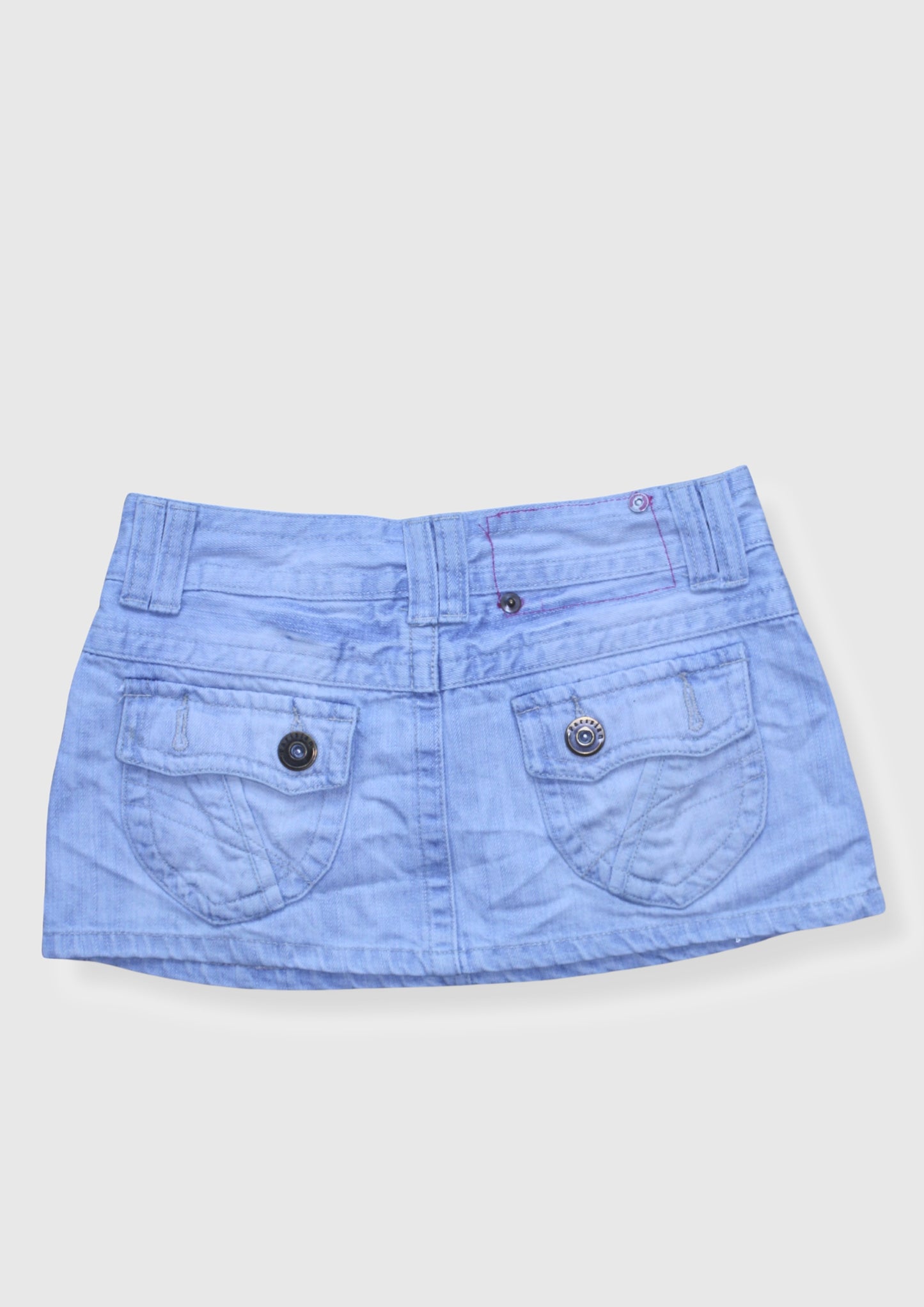 LOW RISE DENIM MINI SKIRT