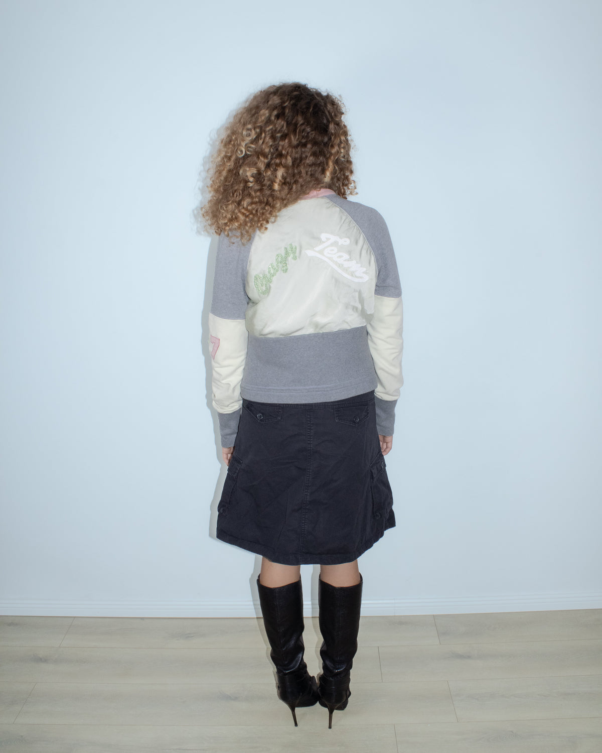 pinko pink/grey zip-up hoodie