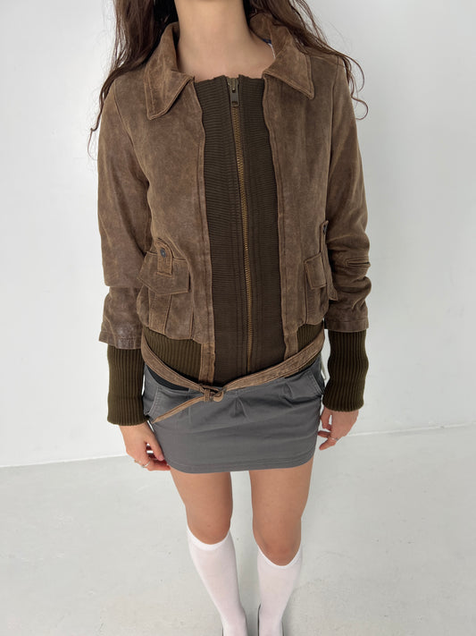 BROWN LEATHER JACKET