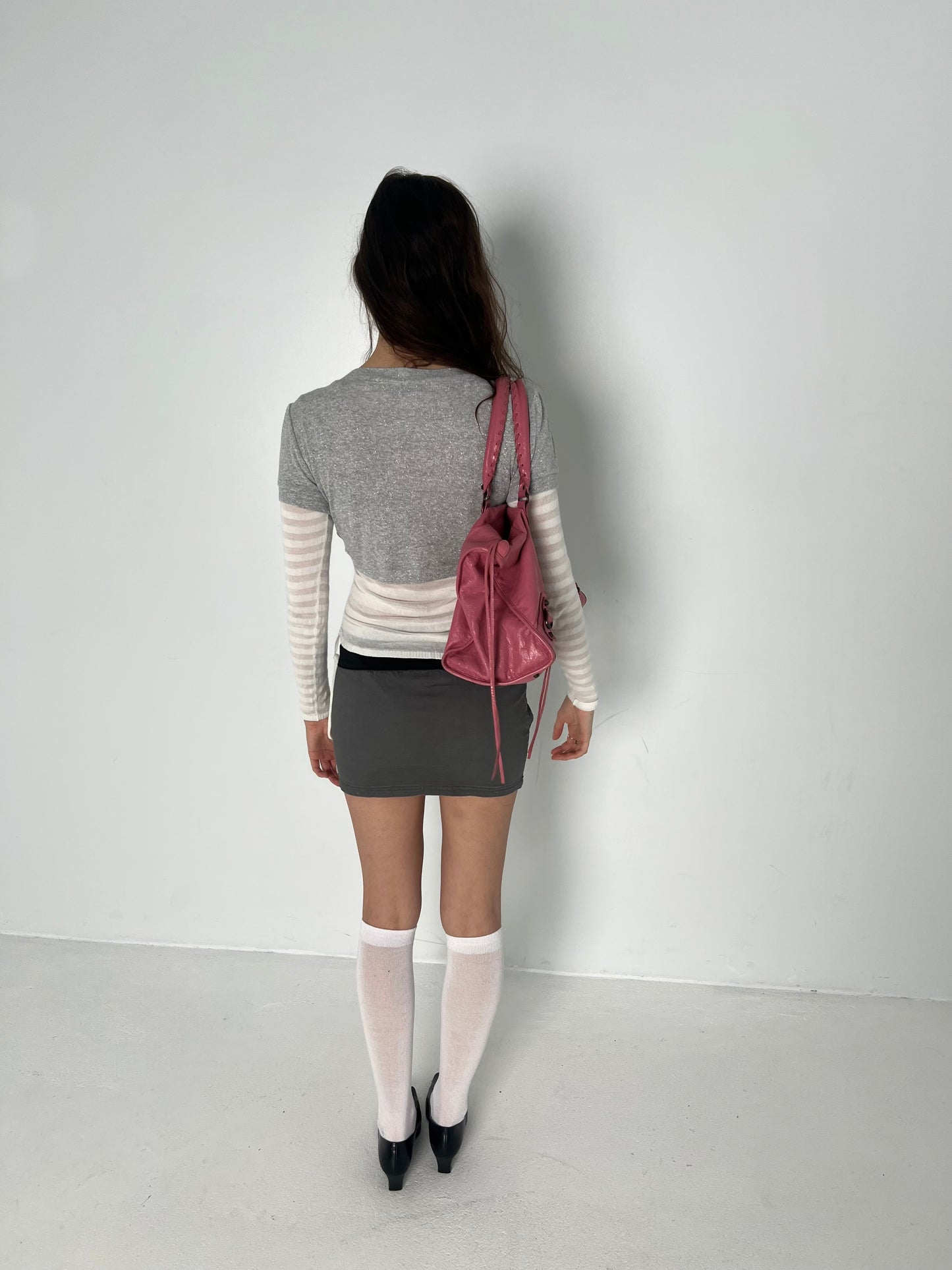 GREY MINI SKIRT