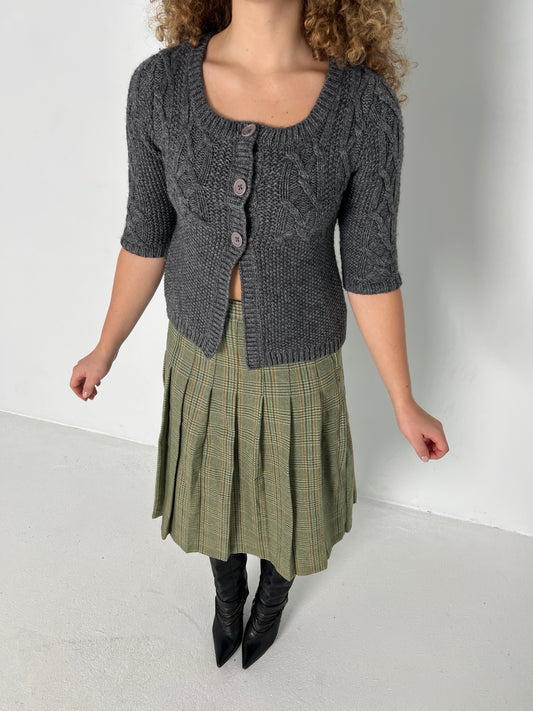 GREY KNIT CARDIGAN