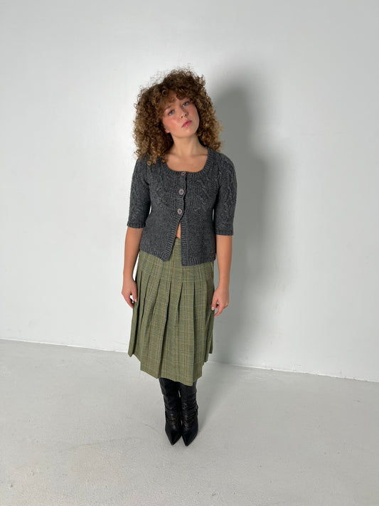 GREY KNIT CARDIGAN