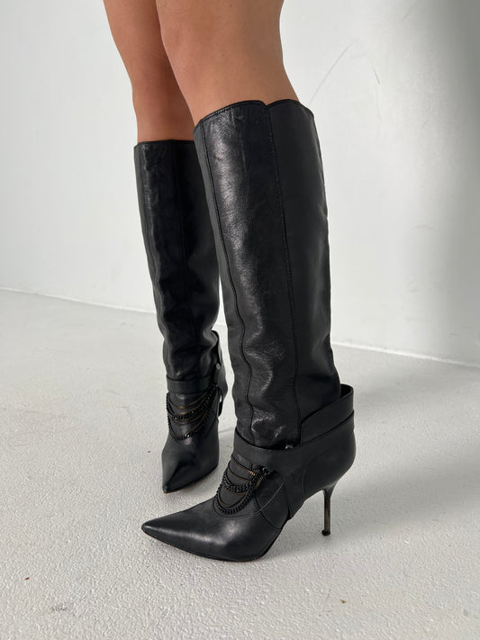 MISS SIXTY LEATHER BOOTS