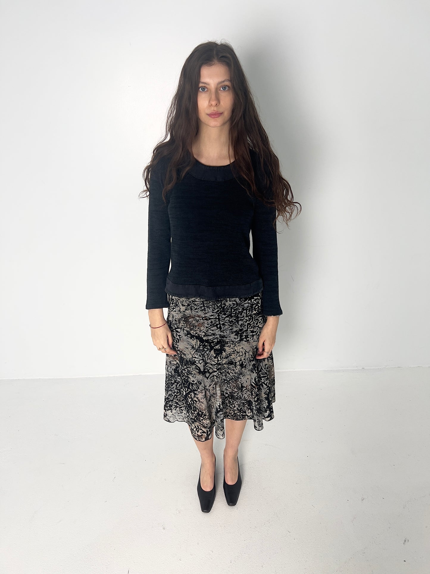 FLORAL MIDI SKIRT