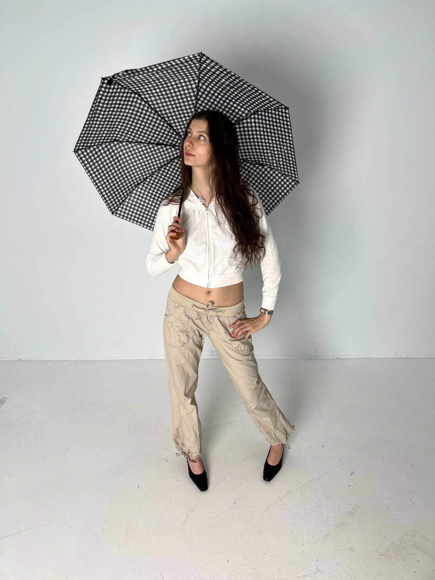 BEIGE DRAWSTRING CARGO PANTS