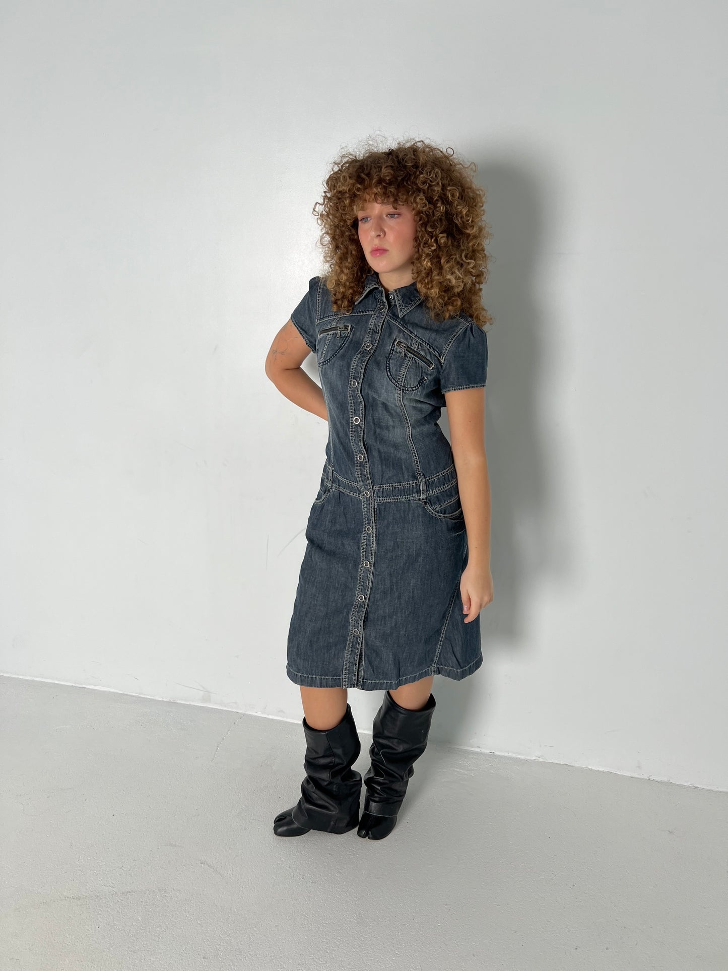 ESPRIT DENIM MIDI DRESS