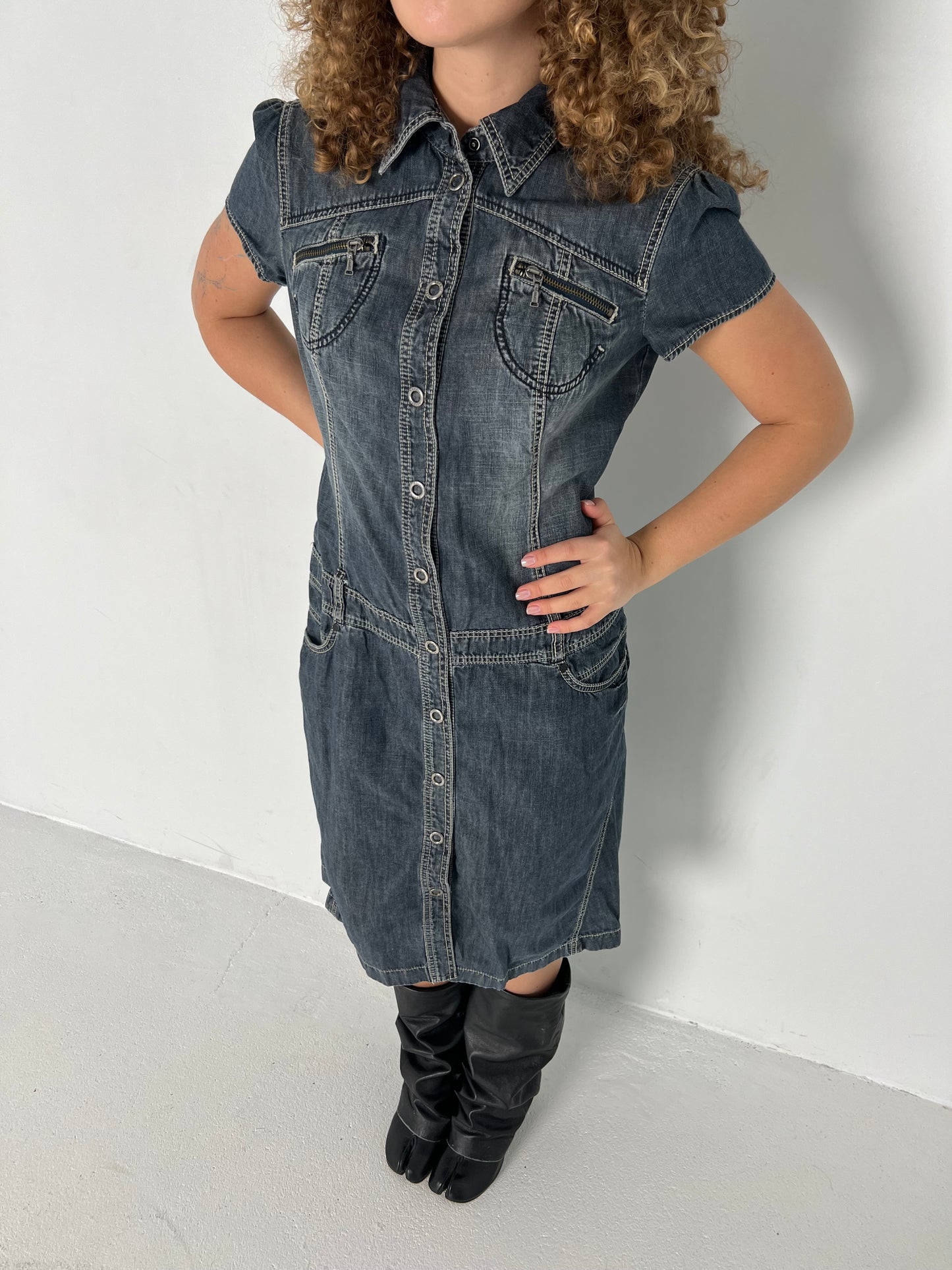 ESPRIT DENIM MIDI DRESS