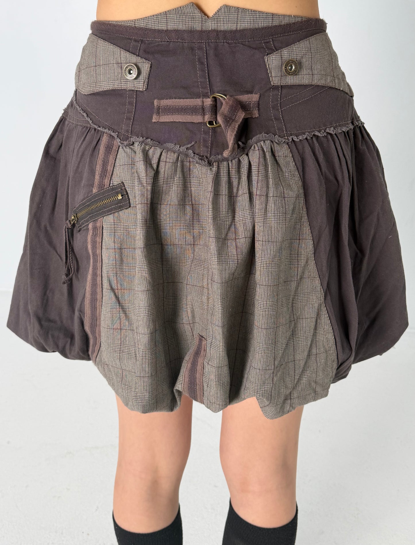DECONSTRUCTED CARGO MINI SKIRT
