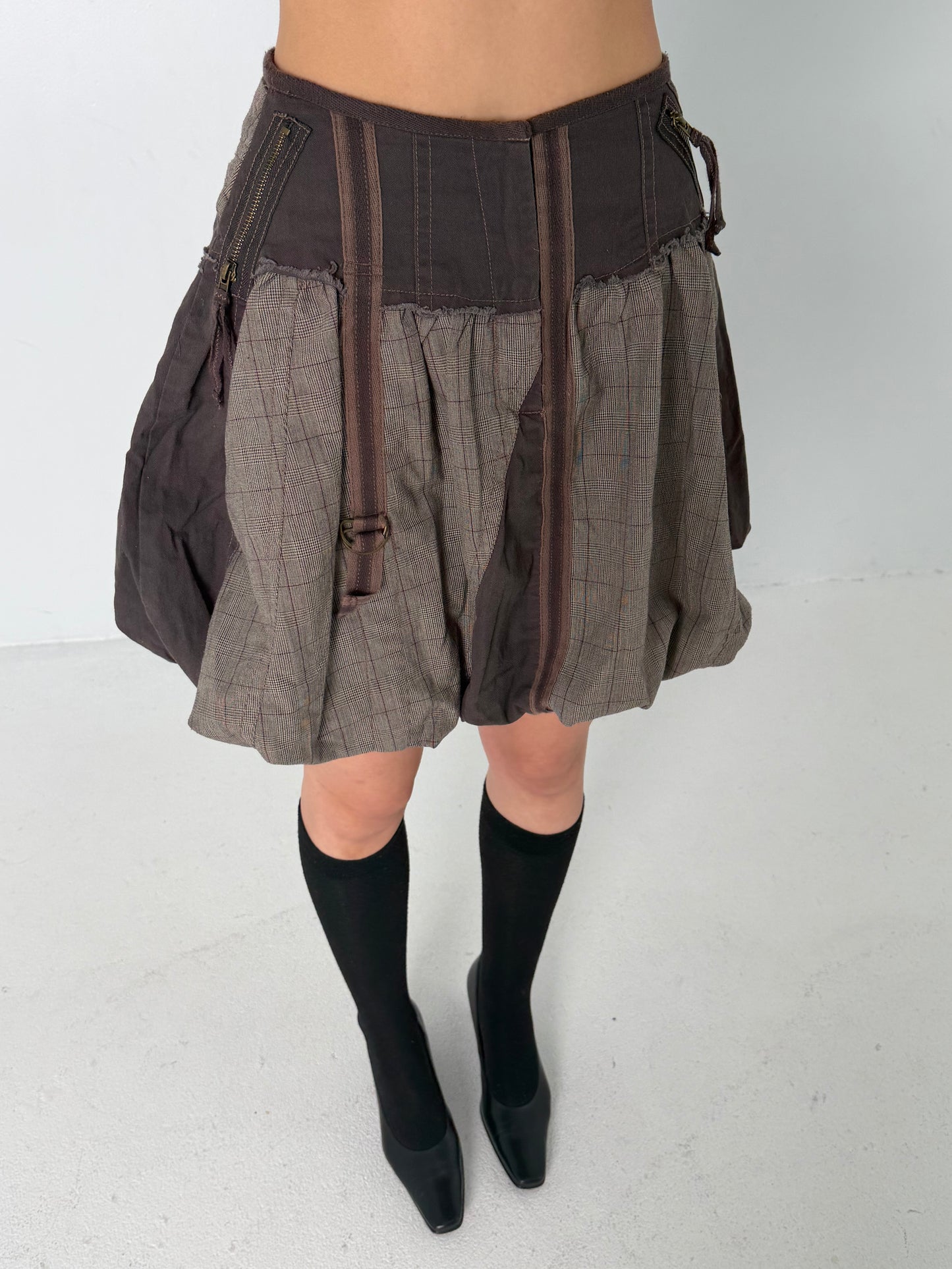 DECONSTRUCTED CARGO MINI SKIRT
