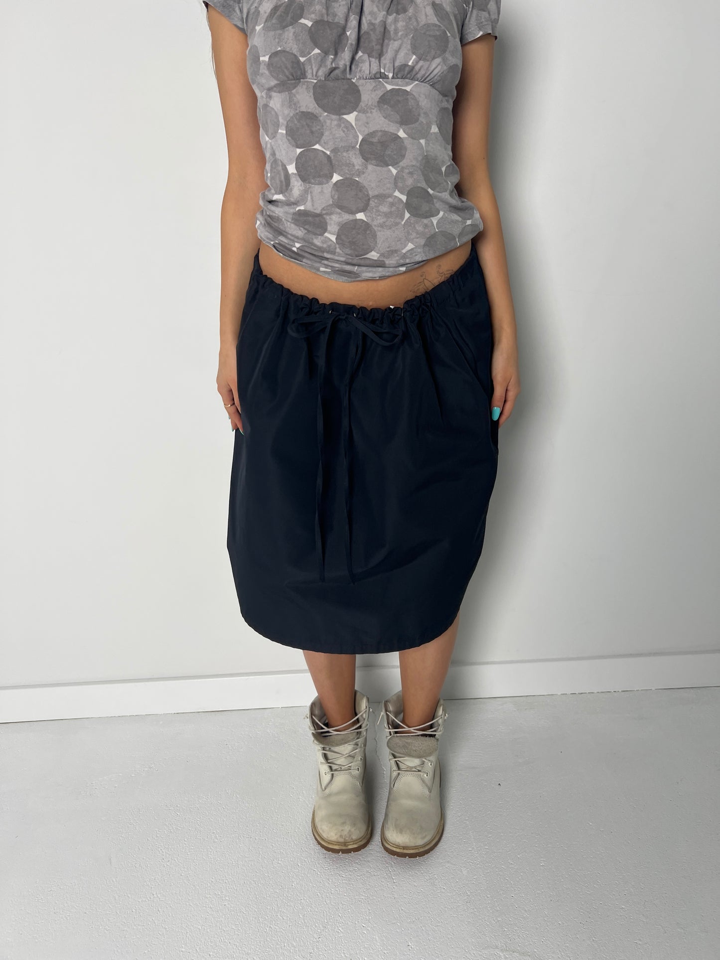 JIL SANDER NAVY MIDI SKIRT