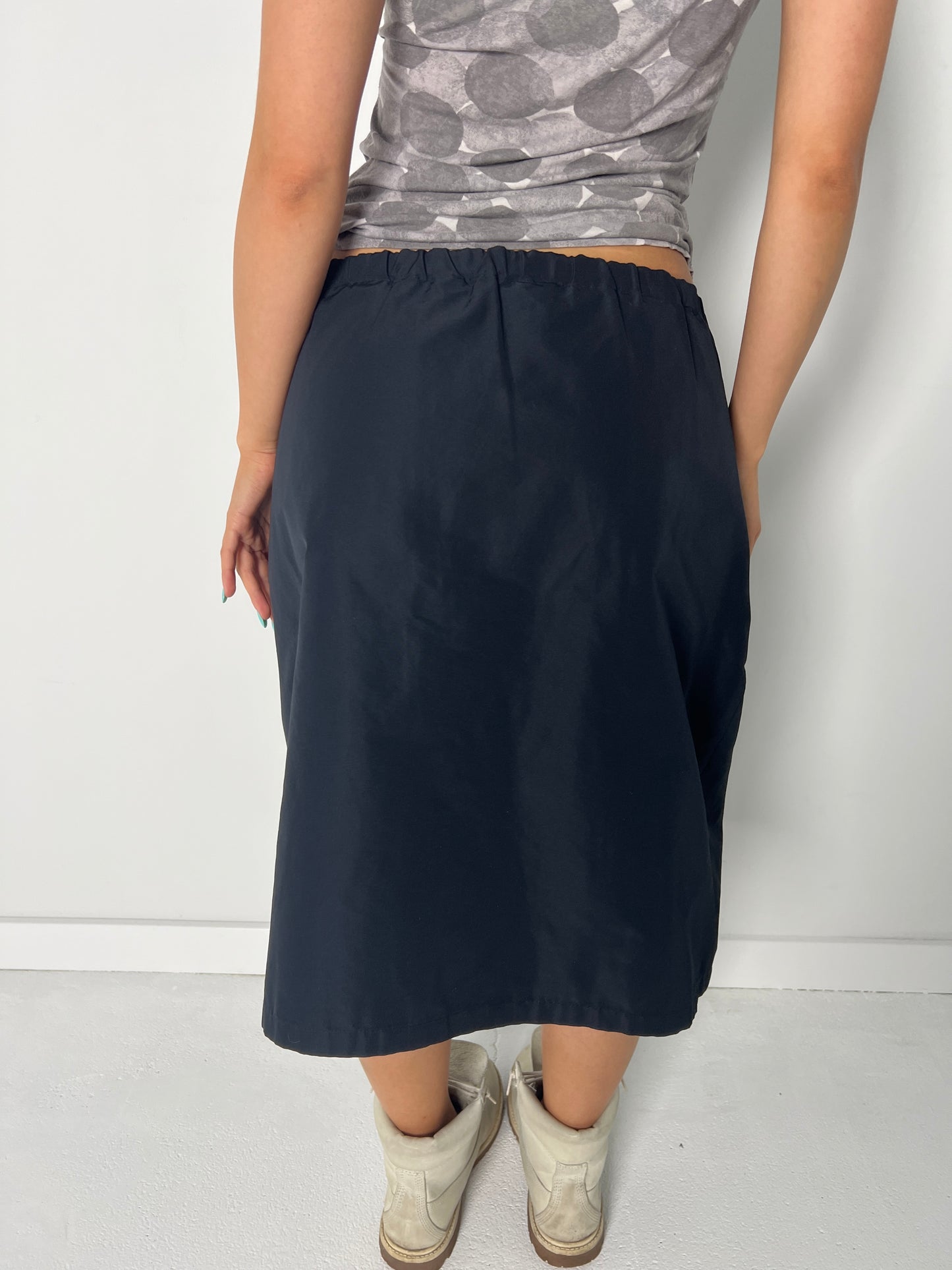 JIL SANDER NAVY MIDI SKIRT