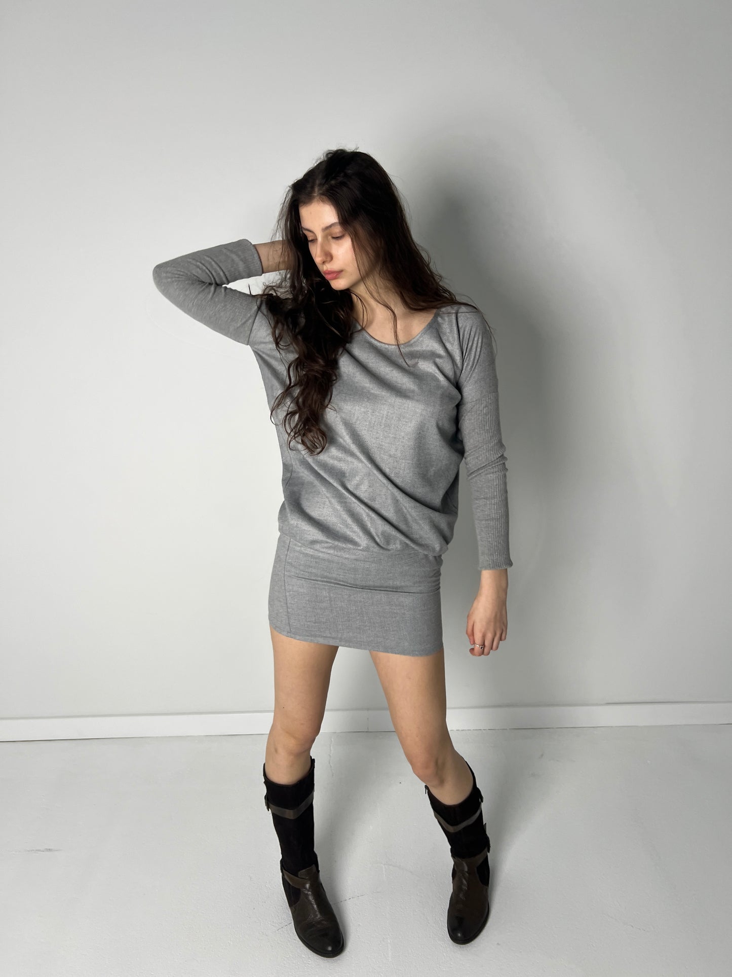 MM6 MAISON MARGIELA GREY MINI DRESS