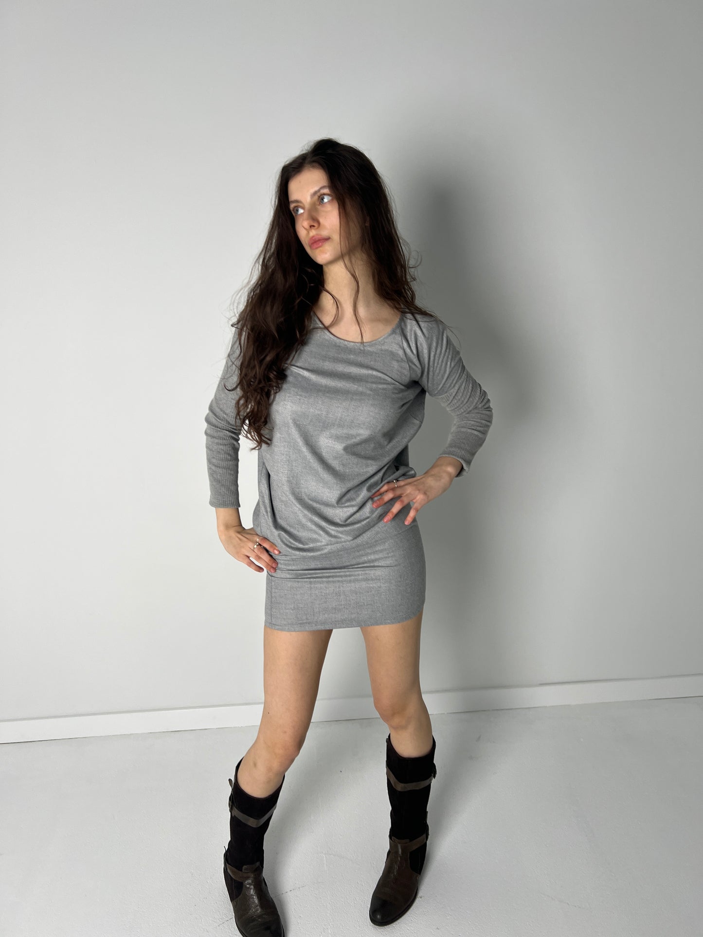 MM6 MAISON MARGIELA GREY MINI DRESS