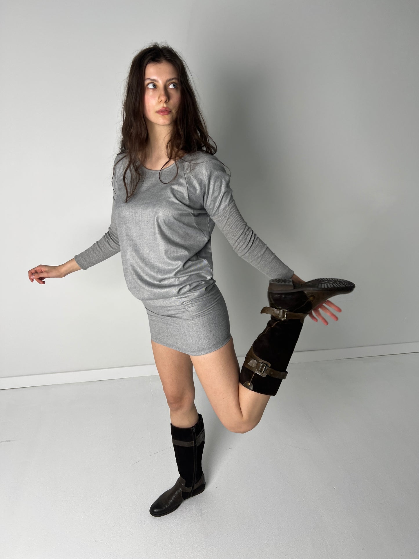 MM6 MAISON MARGIELA GREY MINI DRESS