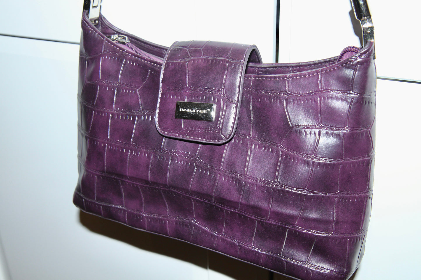 PURPLE DAVID JONES SHOULDER BAG