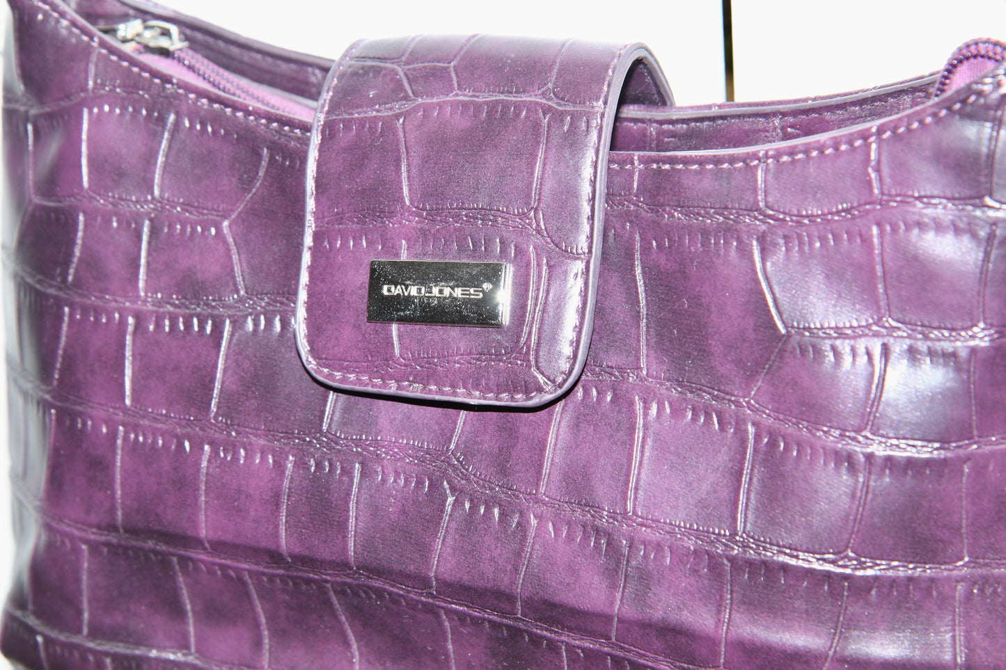 PURPLE DAVID JONES SHOULDER BAG