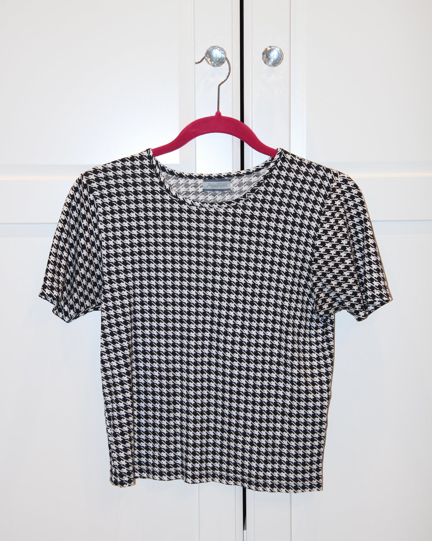 HOUNDSTOOTH PRINT T-SHIRT