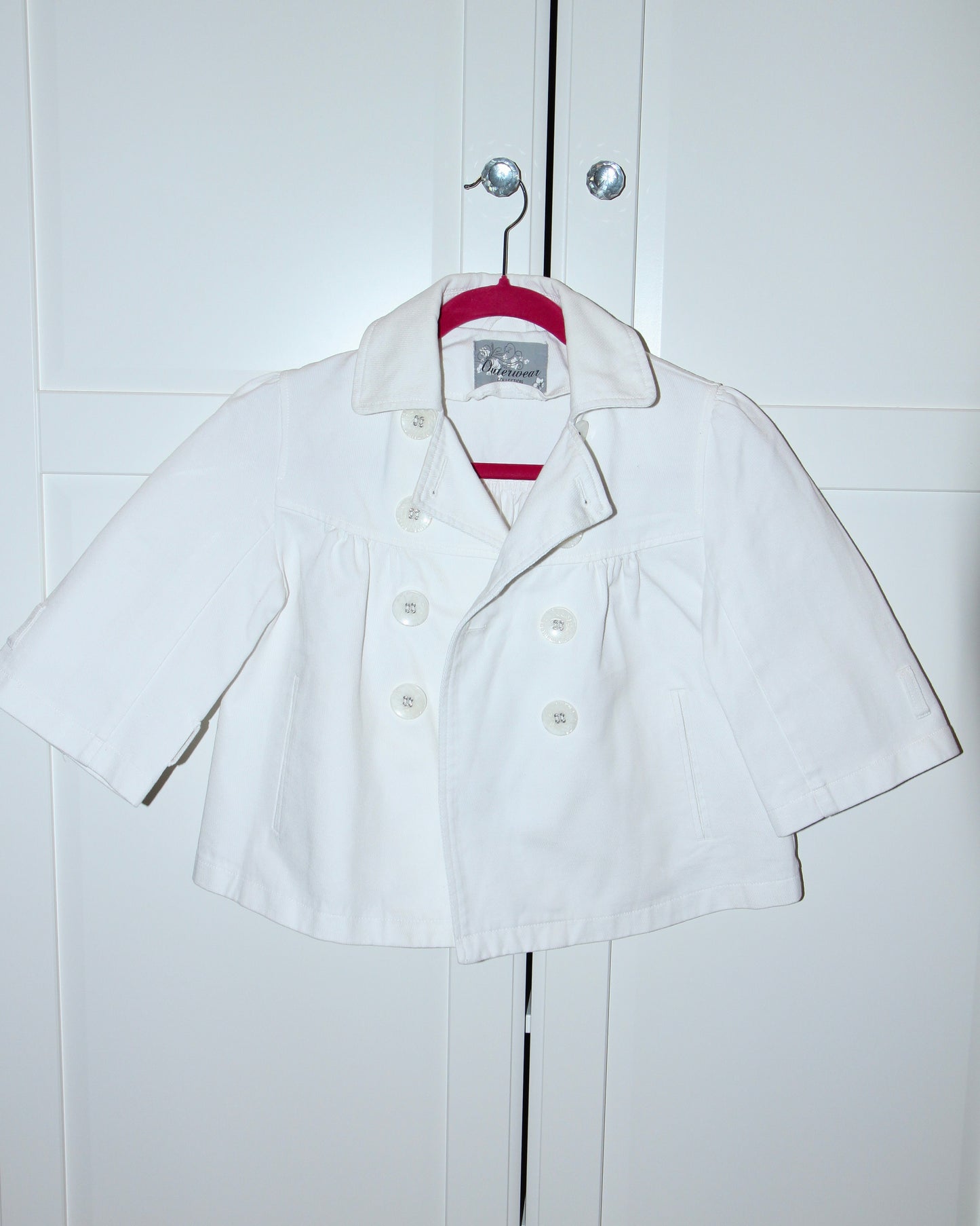 WHITE PEACOAT JACKET