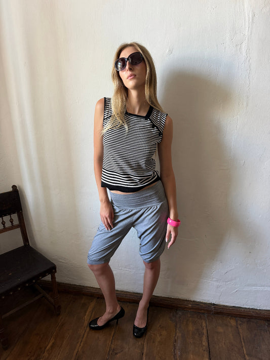 STRIPED SAILOR KNIT TOP