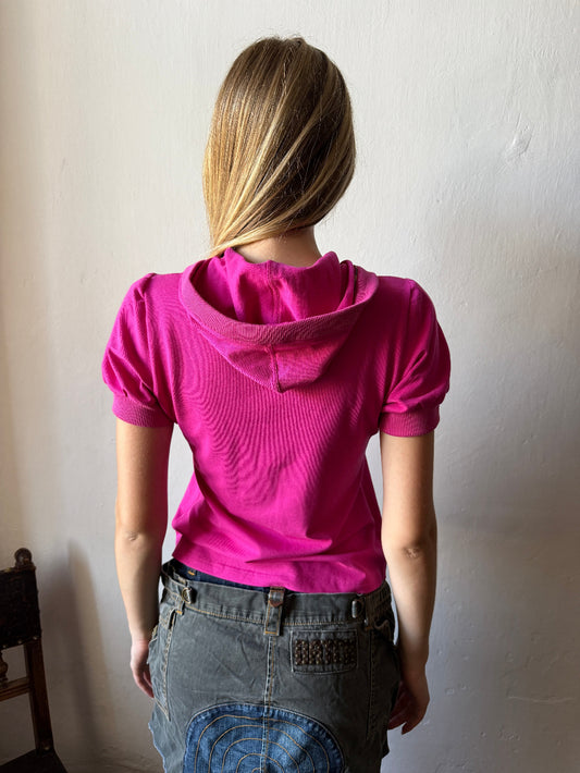 BURBERRY POLO HOODIE TOP