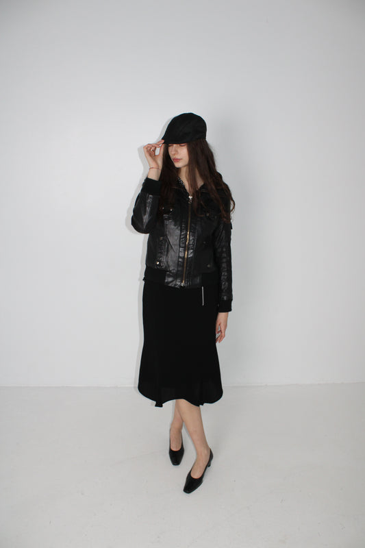 ASYMMETRIC BLACK SKIRT