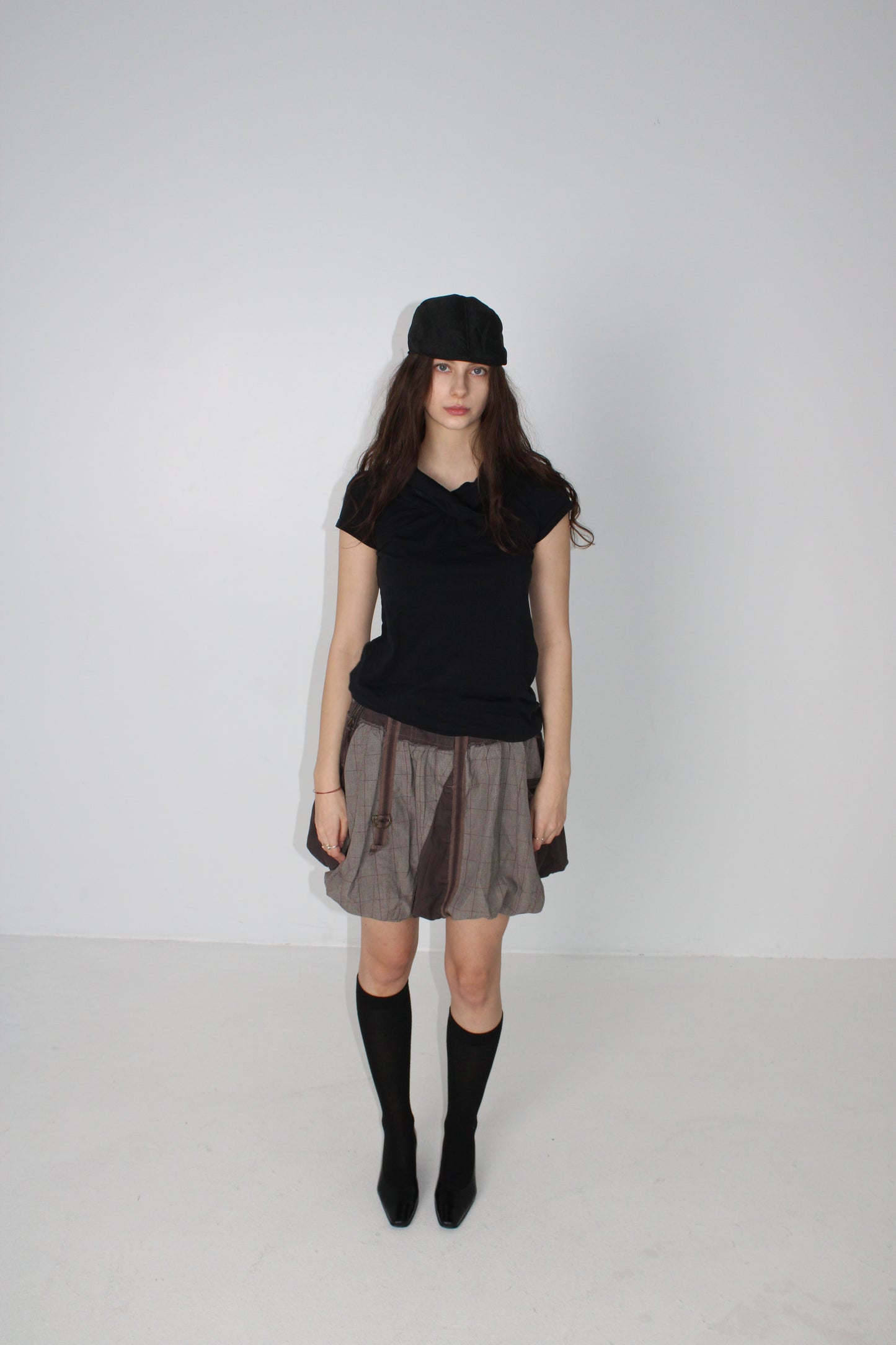 DECONSTRUCTED CARGO MINI SKIRT