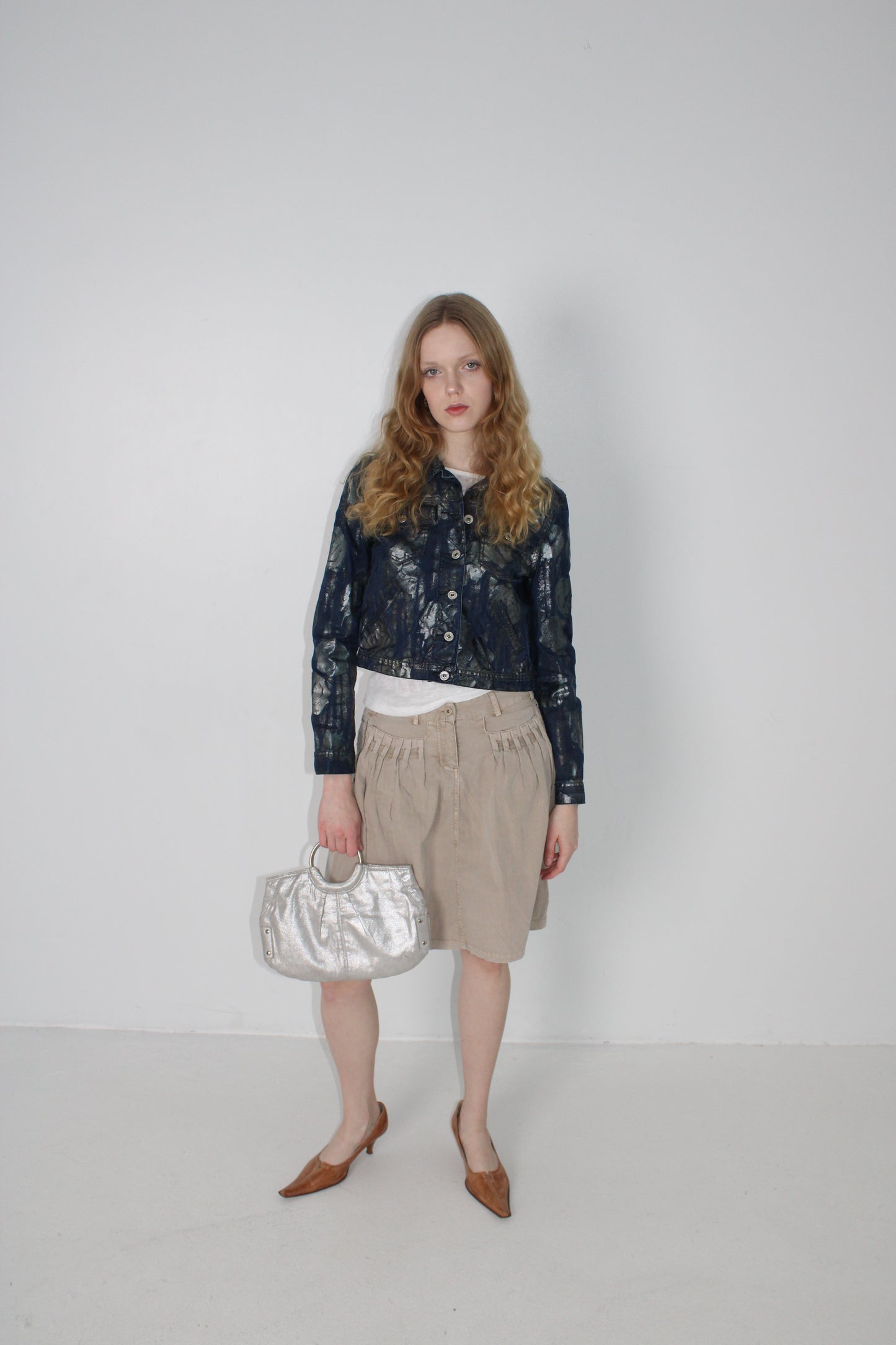 BEIGE MIDI SKIRT