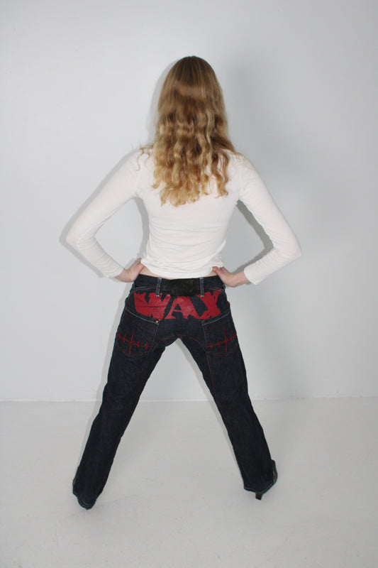 WAX BACK-GRAPHIC JEANS