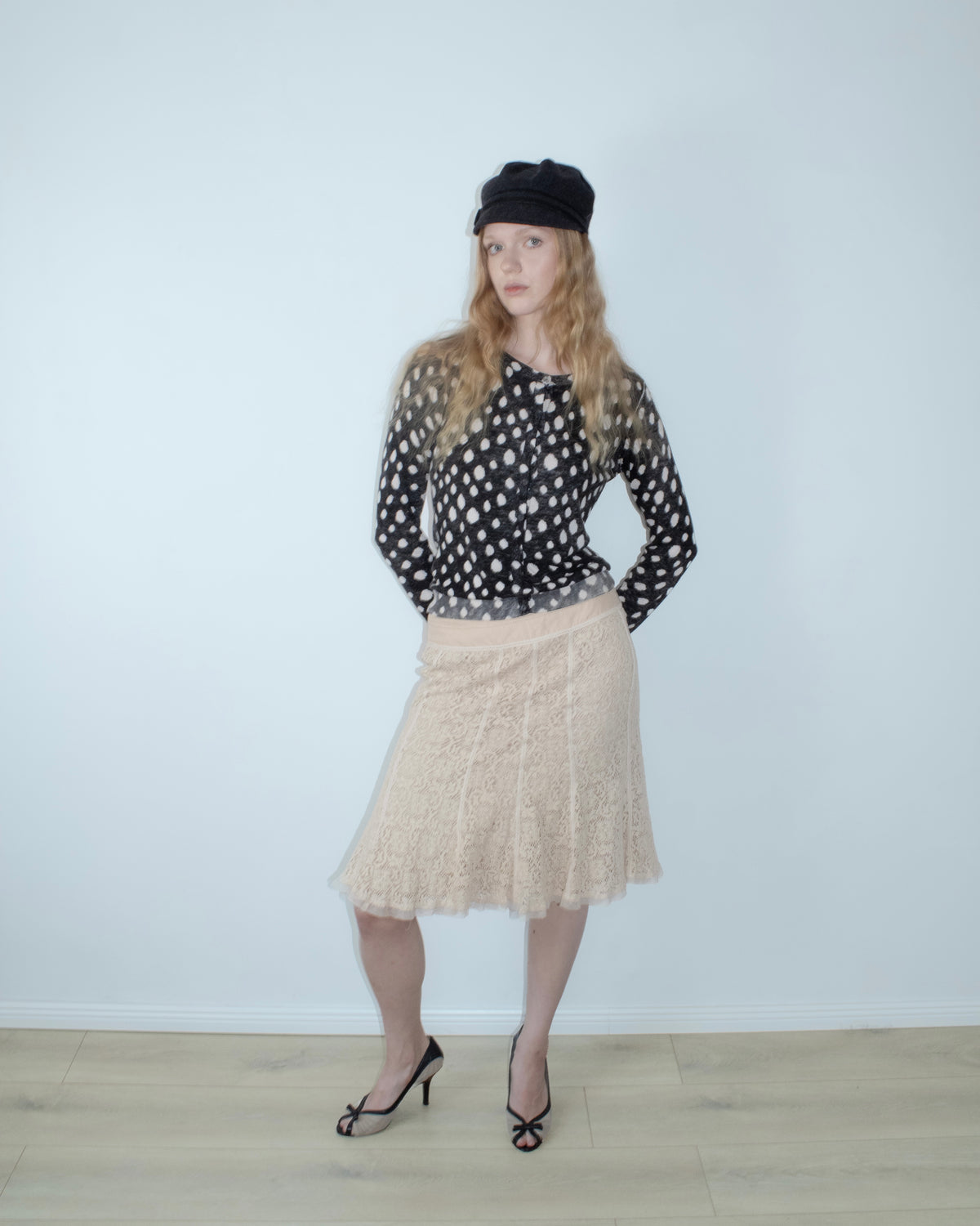 hugo boss polka dot cardigan