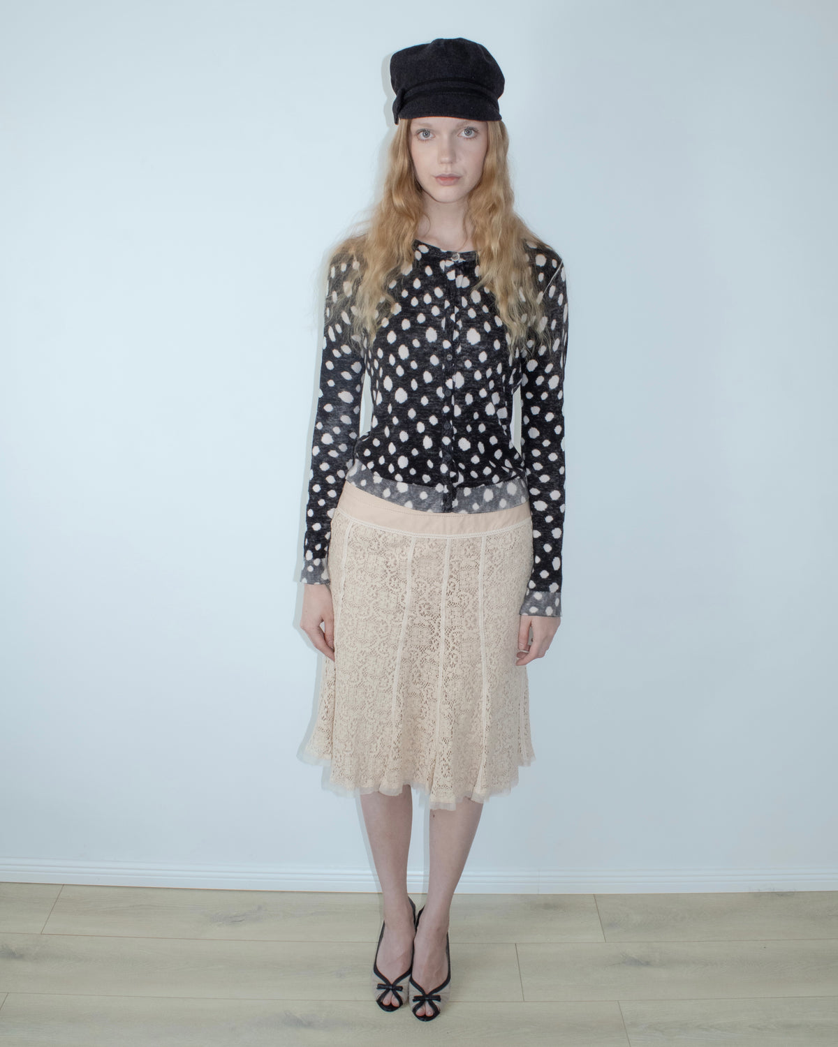 hugo boss polka dot cardigan