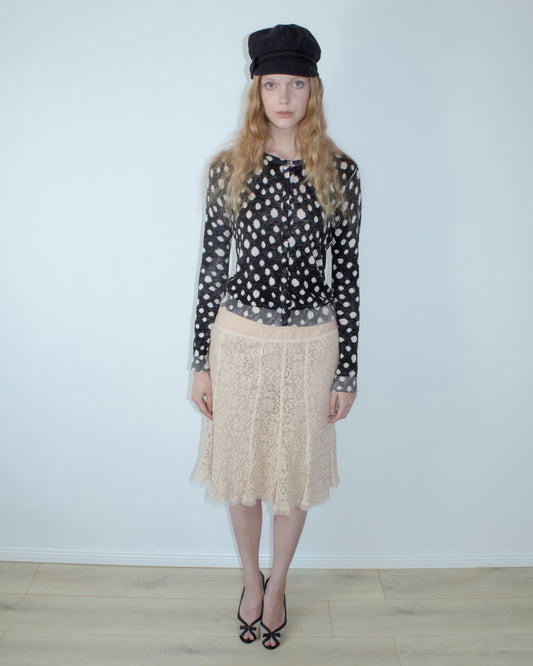 hugo boss polka dot cardigan