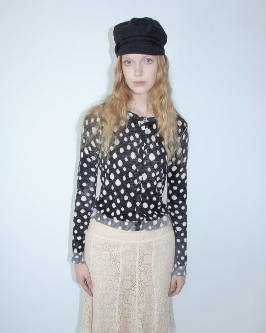 hugo boss polka dot cardigan