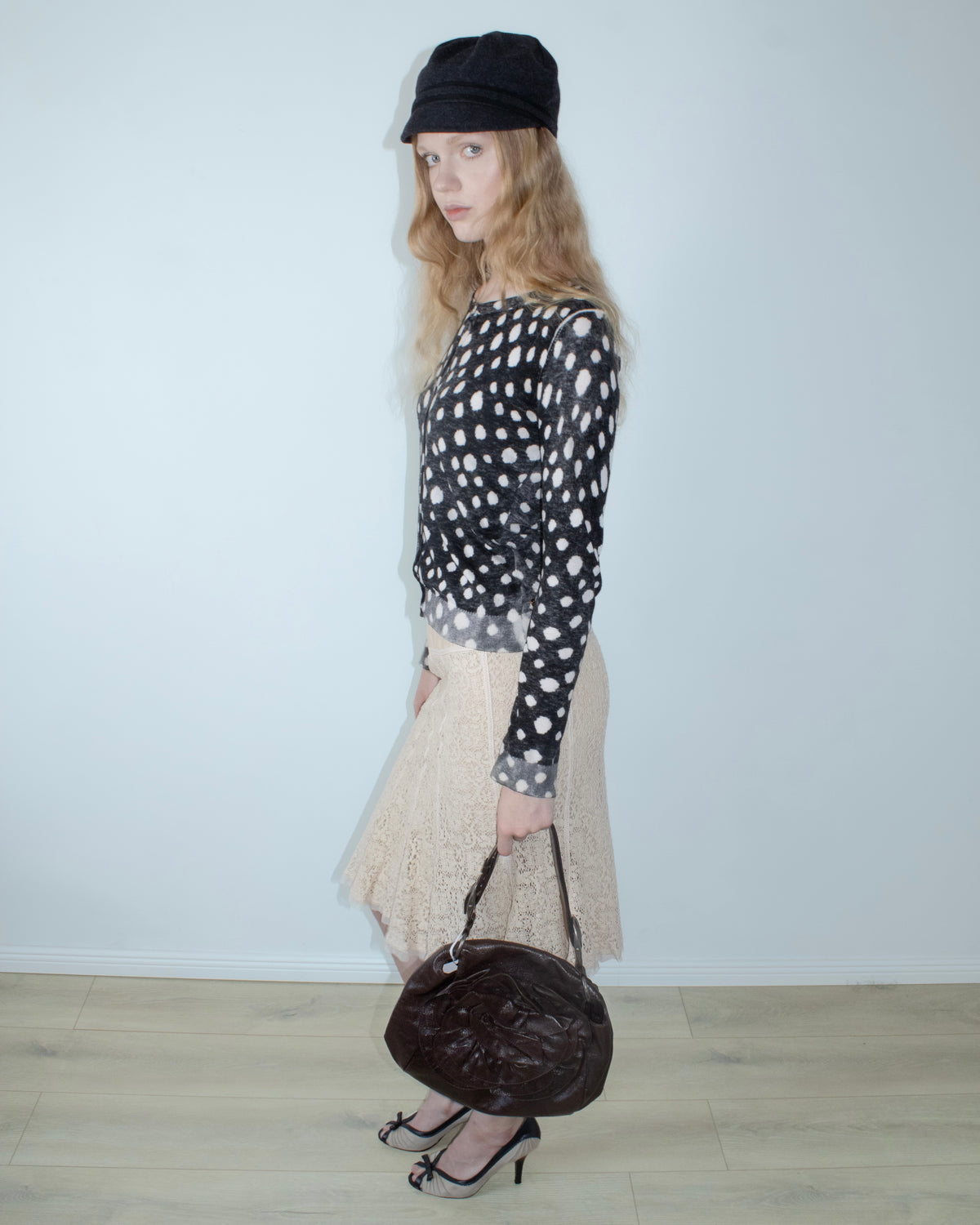 brown slouchy leather soulder bag