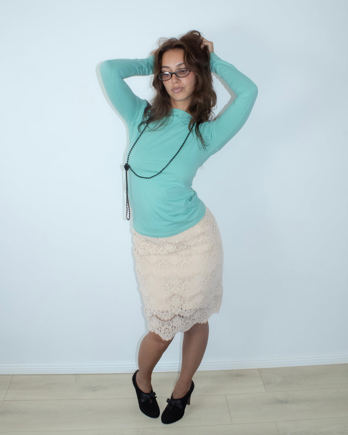 ivory lace skirt