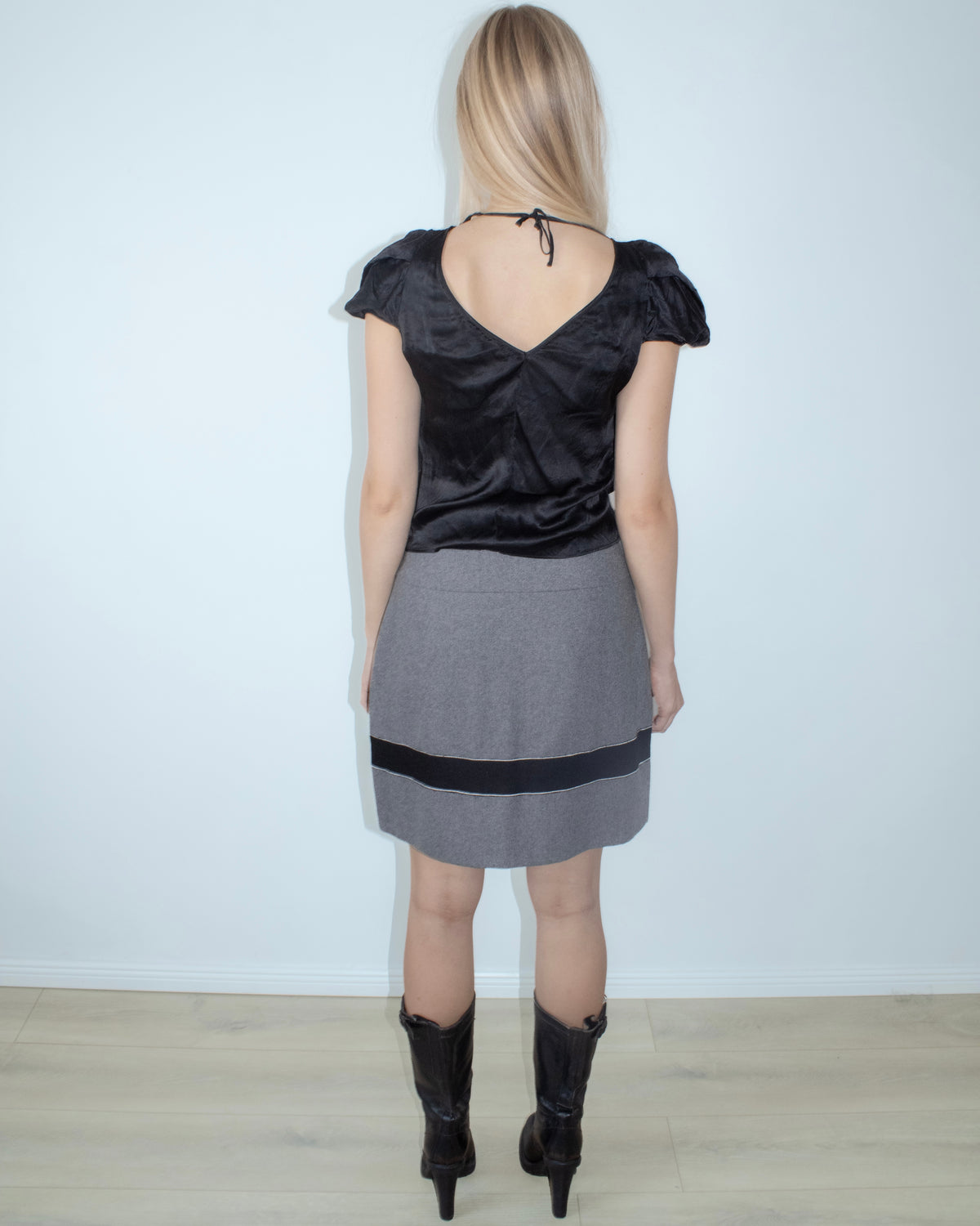 alexander mcqueen black silk blouse