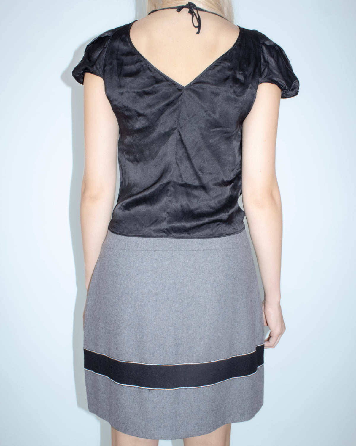 alexander mcqueen black silk blouse
