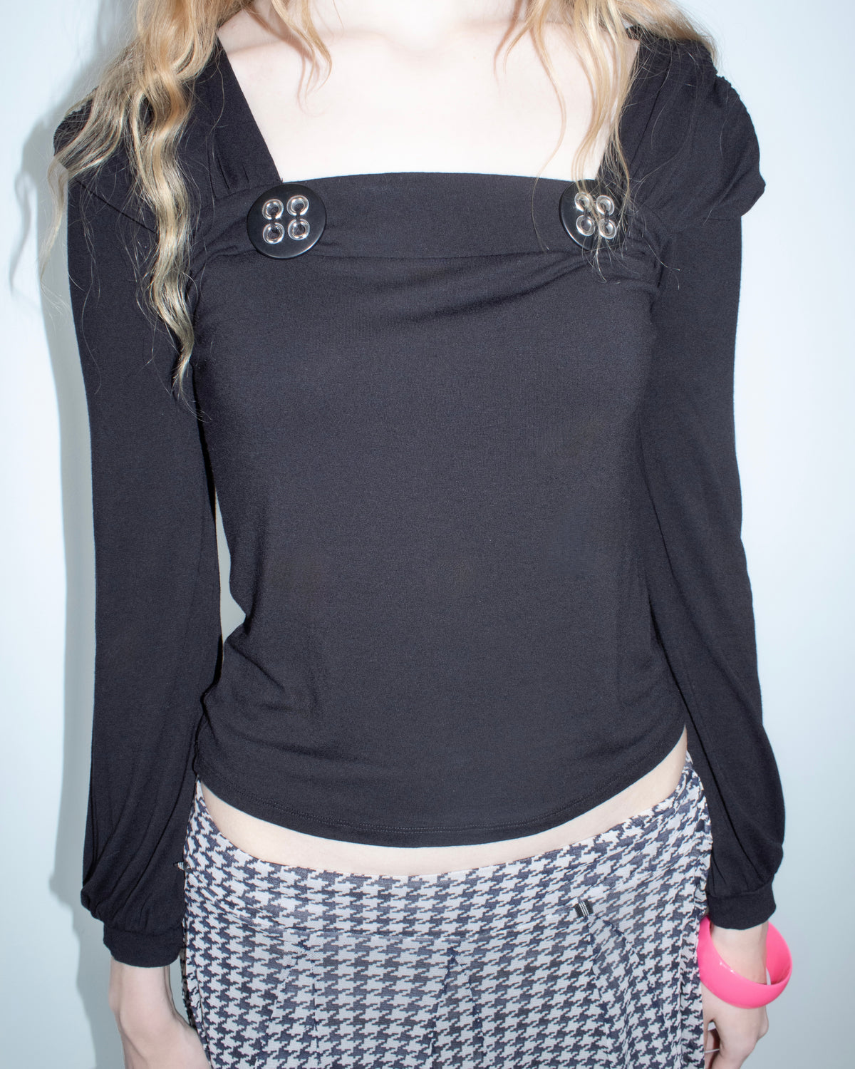 black button detail top