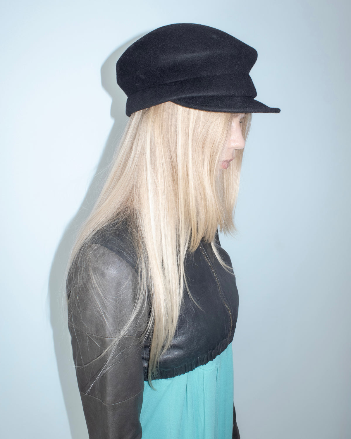 black wool hat