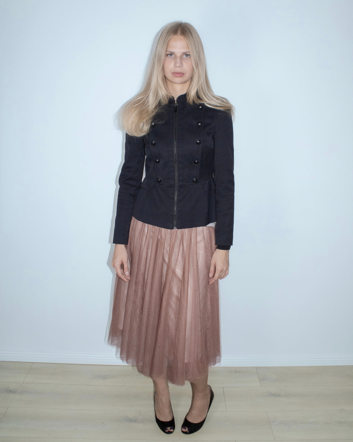 dusty rose tulle misi skirt