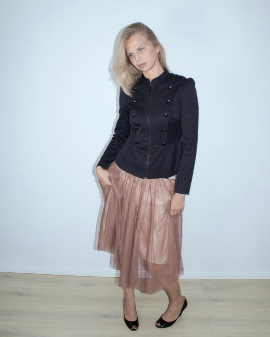 dusty rose tulle misi skirt