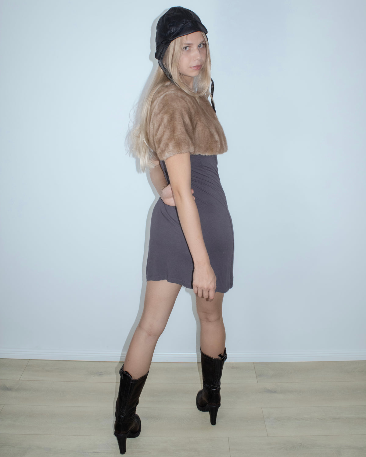 grey mini dress