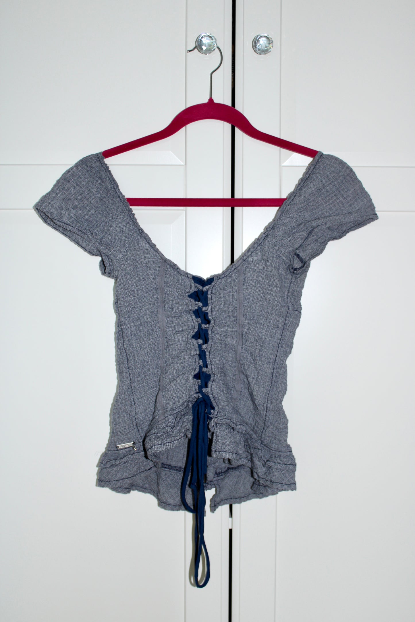 GUESS LACE-UP CORSET TOP