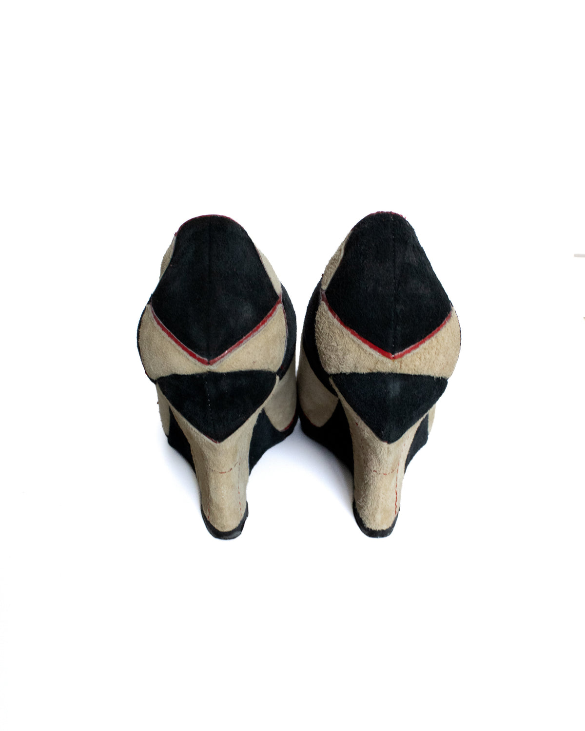 suede wedge pumps