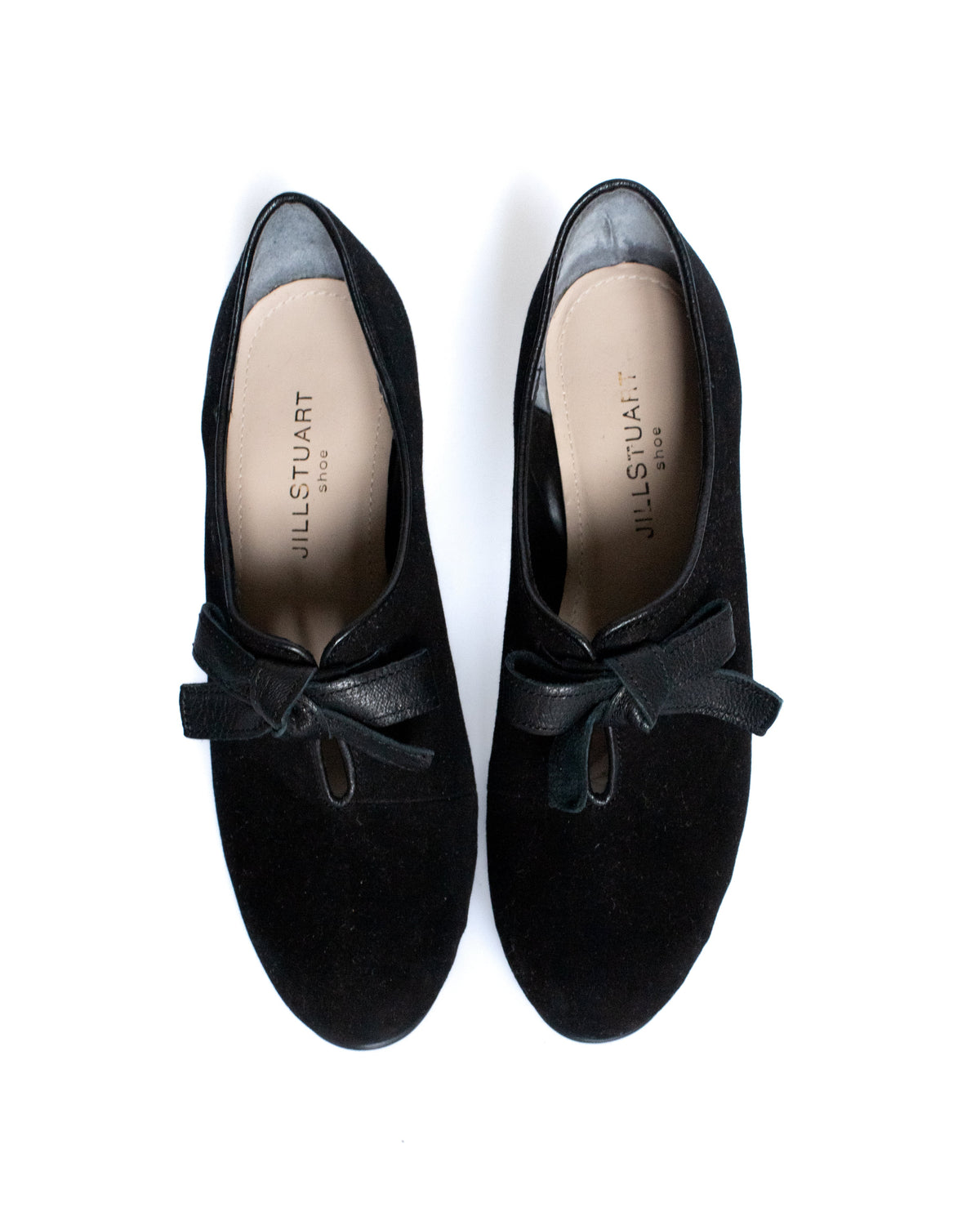 black suede bow ankle boots