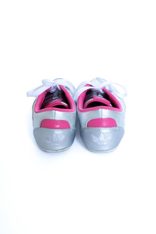 adidas silver & pink sneakers